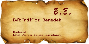 Böröcz Benedek névjegykártya