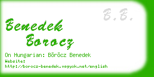 benedek borocz business card